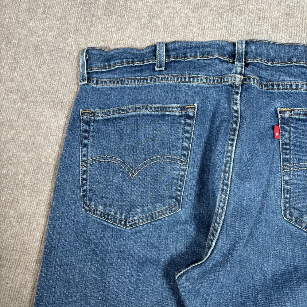 Levis 505 Jeans Mens‎ 38x32 Regular Fit Straight Medium Wash Blue Denim Stretch